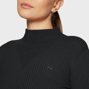 Damenpullover Lidia von Samshield – Schwarz, hoher Kragen