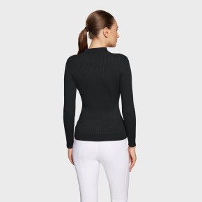 Damenpullover Lidia von Samshield – Schwarz, hoher Kragen