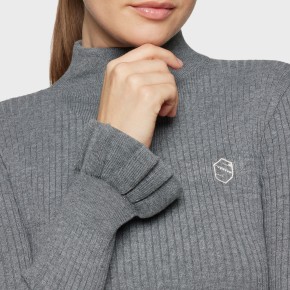 Damenpullover Lidia Ruffle von Samshield – Ore, hoher Kragen, Rüschenärmel