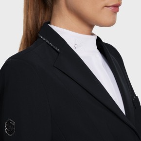 Samshield Damen Turnierjacket Victorine Crystal Fabric Schwarz 34 (FR 36)