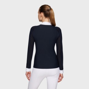 Samshield Damen Turniershirt Ysee Langarm Navy Mesh