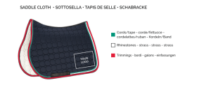 Equiline Dressur Schabracke mit Octagon-Steppung Cappuccino
