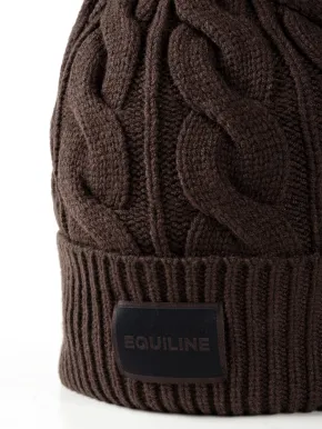 Equiline EQGat Damen Strickmütze mit Bommel Coffee Bean
