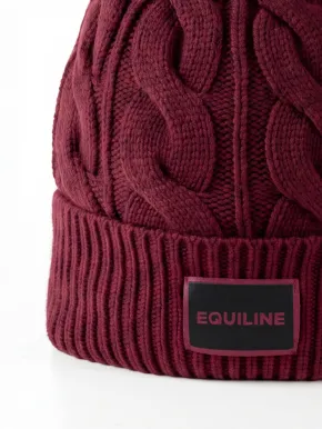 Equiline EQGat Damen Strickmütze mit Bommel Alpine Plum