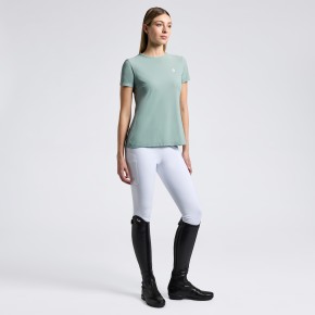Cavalleria Toscana Damen T-Shirt mit 3D Logo light teal green