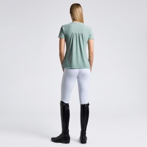 Cavalleria Toscana Damen T-Shirt mit 3D Logo light teal green