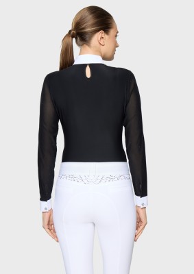 Samshield Anouchka Premium Damen-Turniershirt – Schwarz, Langarm, elegant