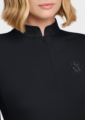 Samshield Trainingstop Carina für Damen schwarz – atmungsaktives Reitshirt mit UPF 50+
