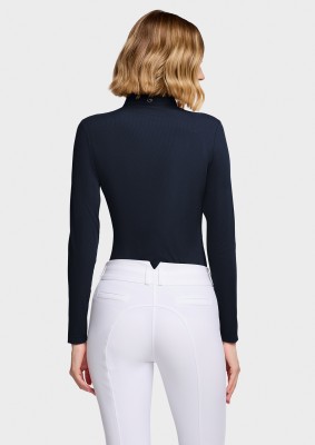 Samshield Trainingstop Carina für Damen Blau – atmungsaktives Reitshirt mit UPF 50+  H1: