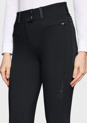 Samshield Damen Reithose Vollgrip Highwaist Claranova Schwarz 38 (FR 36)