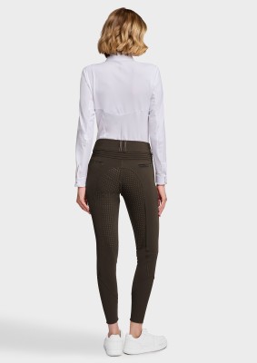 Samshield Clara Crystal Fabric Reithose Damen Mocha – Hohe Taille und Vollgrip