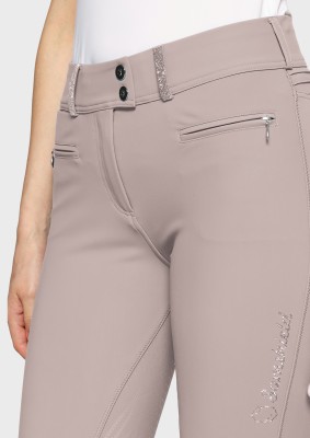 Samshield CLARA PREMIUM Reithose Damen Latte – Hohe Taille und Vollgrip