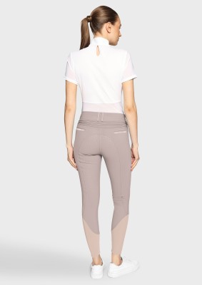 Samshield CLARA PREMIUM Reithose Damen Latte – Hohe Taille und Vollgrip