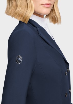 Samshield Premium Frac Damen – Exklusiver Dressurfrack mit Kristallbesatz Navy