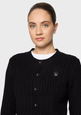 Linda Twisted – Elegantes Damen-Reitoberteil mit Reliefstruktur schwarz