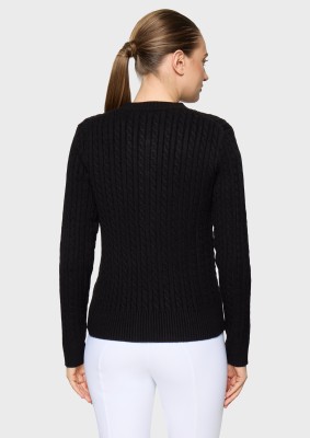 Linda Twisted – Elegantes Damen-Reitoberteil mit Reliefstruktur schwarz