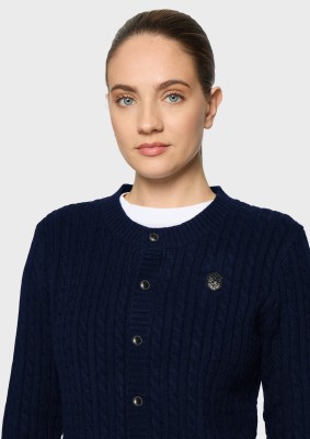 Linda Twisted – Elegantes Damen-Reitoberteil mit Reliefstruktur Navy