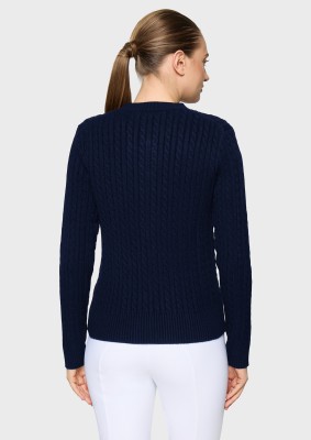 Linda Twisted – Elegantes Damen-Reitoberteil mit Reliefstruktur Navy
