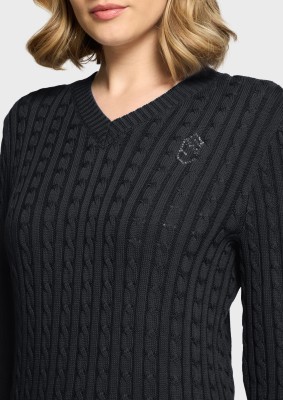 Samshield LISA TWISTED Baumwoll Pullover für Damen – Schwarz
