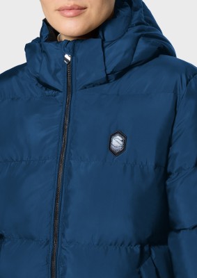 Damen-Wintermantel Sierra von Samshield – Galactic Blue, warm & mit Glitzer XS