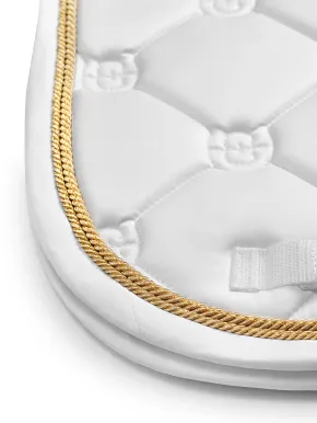 Equestrian Stockholm Dressur Schabracke White Perfection Gold Full