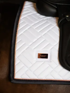 Equestrian Stockholm Dressur Schabracke Modern White Dark Ocean Full