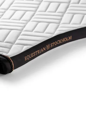 Equestrian Stockholm Dressur Schabracke Modern White Dark Ocean Full