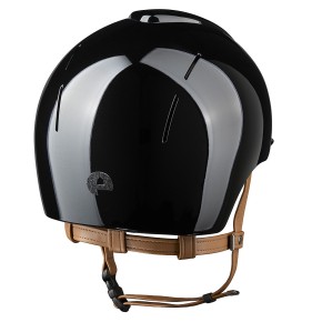 KEP Reithelm Smart Nova Star metal polish schwarz / beiger Kinnriemen