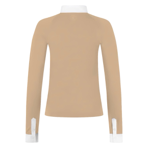 Kentucky Turniershirt Damen Classic Glitter Langarm Beige