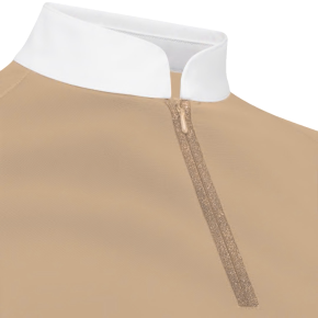 Kentucky Turniershirt Damen Classic Glitter Kurzarm Beige